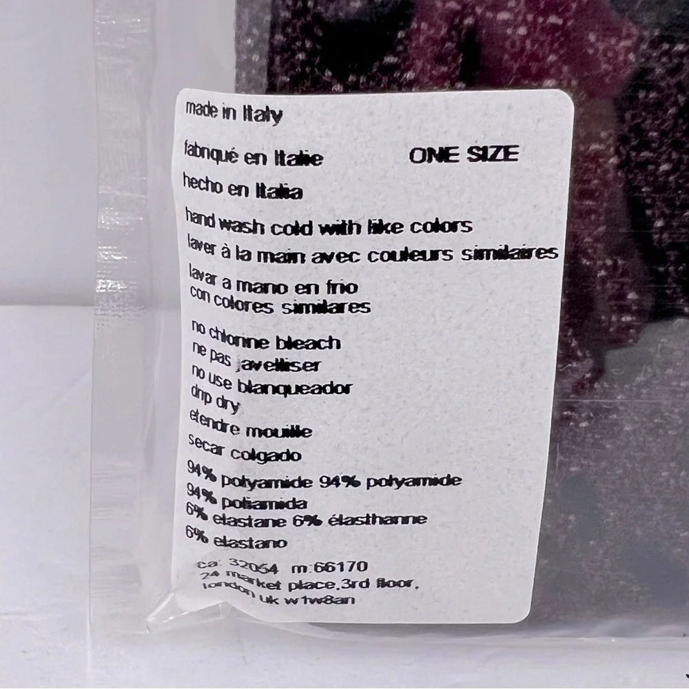 FREE PEOPLE TIGHTS, BROW & BLACK COLOR, ONE SIZE FITS ALL,94%POLYAMID 6%ELASTANE - Picture 7 of 16